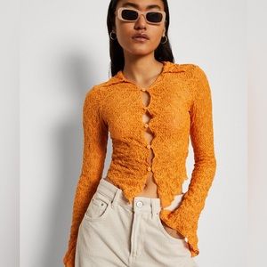 Urban Outfitters Orange Lace Top